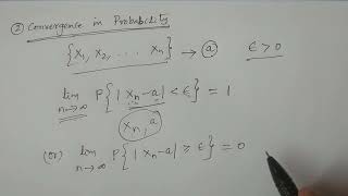 Convergence in Law or distribution and Convergence in Probability  BSc Statistics [upl. by Joselow]