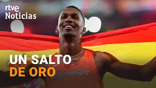 JJOO PARÍS 2024 JORDAN DÍAZ dominador del TRIPLE SALTO se CUELGA la MEDALLA de ORO  RTVE [upl. by Ahsened]