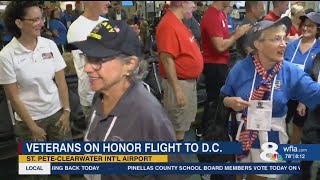 Honor Flight takes 75 veterans to nations capital to see war memorials [upl. by Jethro]