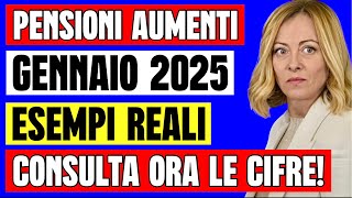 PENSIONI TABELLE AUMENTI 2025 👉 ESEMPI PRATICI E CHIARI ECCO LE CIFRE DA GENNAIO ✅ [upl. by Uahsoj]