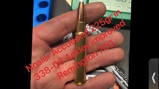 Nosler Accubond 225gr in 33806 Ackley improved Remington 700 [upl. by Elianore591]