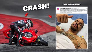 Franco Morbidelli Suffers Serious Accident at Portimao Test  MotoGP 2024 [upl. by Mona108]