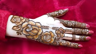 Beautiful Stylish Floral Mehndi Designs  Latest Floral Henna Design For Back Hand  Mehndi designs [upl. by Montano]