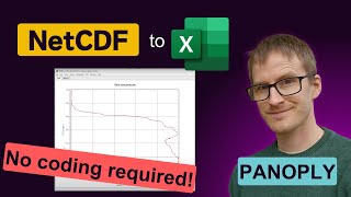 How to open and visualise a NetCDF file in Panoply and export the data to CSV or Excel ncnc4 [upl. by Nyrehtak]