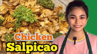 CHICKEN SALPICAO RECIPE  With BROCCOLI and WORCESTERSHIRE SAUCE ASIAN WESTERN COMBI STYLE MEAL [upl. by Chouest]