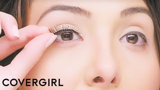 How to Apply False Eyelashes  COVERGIRL [upl. by Acsehcnarf]