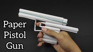 Powerful Paper Pistol Gun  How to make paper gun That Shoots Paper bullets  Origami gun [upl. by Indys]