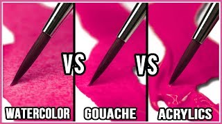 What Is The Difference Between Watercolor Gouache amp Acrylic Paint [upl. by Ecilahs722]