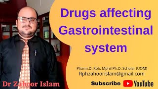 Drugs acting on Gastrointestinal system [upl. by Ainwat180]