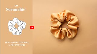 DIY Satin Scrunchie  tintofmintPATTERNS [upl. by Adnana536]