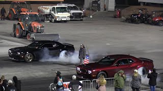 Demon 170 vs Redeye Hellcat  drag race [upl. by Okomot507]