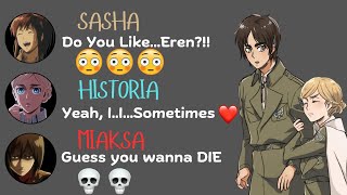 Eren and Historia Caught RedHanded in Truth or Dare 😳  AOT Chat [upl. by Betty132]