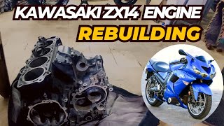 Kawasaki Ninja ZX14 Engine Rebuilding  Redline Bespoke MC Works [upl. by Zaremski]