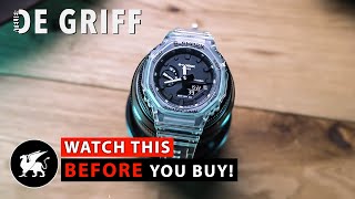 Watch BEFORE YOU BUY the Casio GSHOCK GA2100SKE Transparent Pack Series  Skeleton CasiOak Review [upl. by Elrebmik]