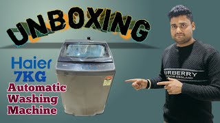 Unboxing Haier 7kg Automatic Washing Machine New Haier washing Machine BABATRADERSUNBOXING [upl. by Naot]