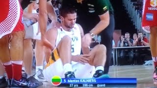 MKalniečio trauma prieš kroatus  MKalnietis injury [upl. by Kuebbing447]