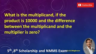 What is the multiplicand if product is 10000 ampdifference between multiplicand amp multiplier is zero [upl. by Smaoht956]