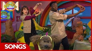 CBeebies Baby Shark Parody  Dinosaur Song [upl. by Dovev]