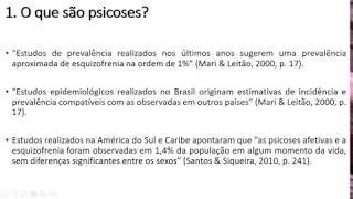 Psicose estruturas psicóticas Transtornos da Personalidade Psicótica e Psicoses Clínicas [upl. by Marigolde24]