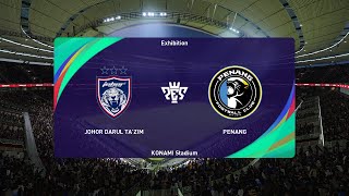 Johor Darul Tazim vs Penang 12092024 Liga Super PES 2021 [upl. by Perrie]