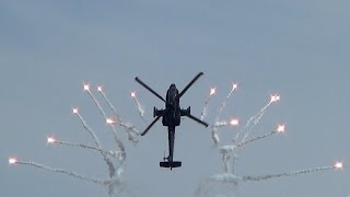 RNLAF Apache Demo Team at Texel Airshow 2015 DutchPlaneSpotter [upl. by Olrak]