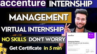 FREE Internship Certificate Online From Accenture  Forage Virtual Internship In Project Management [upl. by Tsew]