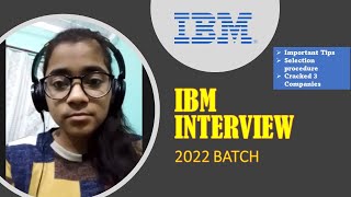 IBM Interview Experience 2021  Tips to Crack IBM Interview  Girl who cracked 3 Companies  IBM [upl. by Breanne]