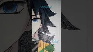 Drawing Giyu Tomioka anime drawing demonslayer howtodraw art animedrawing [upl. by Aicetel]