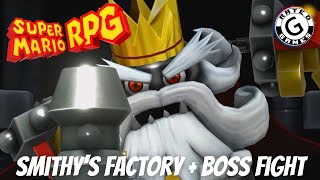 Super Mario RPG No Commentary  Smithys Factory Smithy Boss Fight and End Credits [upl. by Eneleahs]