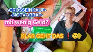 GROSSEINKAUFNOTVORRAT wenn Du wenig Geld hast So gehts [upl. by Alaek156]