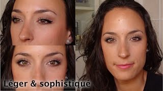 Teint léger  yeux sophistiqués  Tutoriel Maquillage estival quotidien [upl. by Aicela]