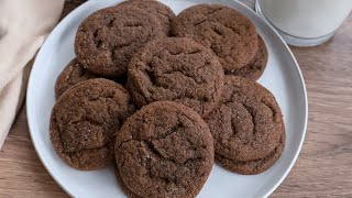 Chewy Chocolate Gingersnap Cookies Recipe [upl. by Rutan]