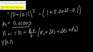 4th Order RungeKutta Method—Solve by Hand example [upl. by Anastice]