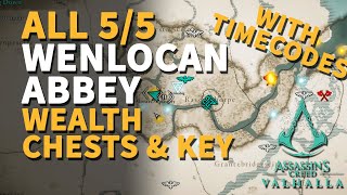 Wenlocan Abbey Wealth Chests amp Key Locked Door Assassins Creed Valhalla [upl. by Ahseekat]