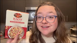 Trying a Few Rao’s Frozen Meals  Chicken Parm Meat Lasagna and Caramelized onion Carbonara [upl. by Aon179]