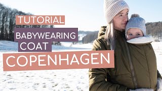 How to babywearing with the babywearing jacket Copenhagen by mamalila [upl. by Ynaffets]