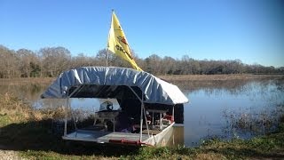 Crawfishing in a Louisiana crawfishing pond Part 1 [upl. by Eldoree]