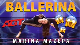 America’s Got Talant  Marina Mazepa  A beautiful BALLERINA turns into a crazy CONTORTIONIST [upl. by Simonette]