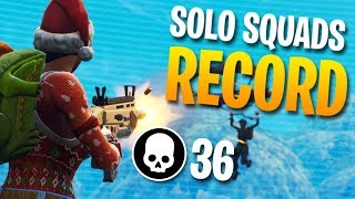 36 KILLS SOLO vs SQUADS Personal Record Fortnite Battle Royale [upl. by Boyden]