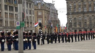 KMK Joh W Friso  Kranslegging Staatsbezoek President van Portugal  Amsterdam 2024 [upl. by Kisung666]