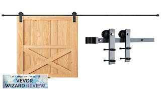 VEVOR 8FT Sliding Barn Door Hardware Kit 330LBS Loading Heavy Duty Barn Review [upl. by Arok]