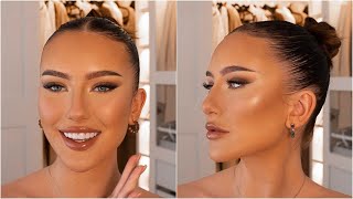 soft glam makeup tutorial the perfect smokey eye amp glowy skin combo [upl. by Nohshan]