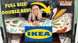 Fitting an IKEA Double Bed in our Campervan  Peugeot Boxer Van Conversion [upl. by Imat]