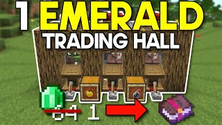 Easiest Villager Trading Hall Minecraft Bedrock 120 [upl. by Drarej235]