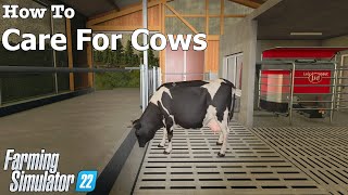 How To  Care For Cows  Farming Simulator 22 [upl. by Rehpotsihc]