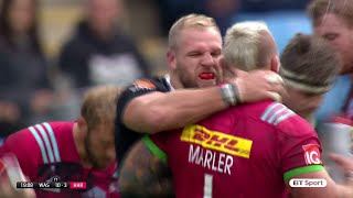 England teammates James Haskell and Joe Marler scrap on the field before making up [upl. by Mchenry442]