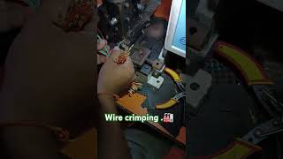 How Wire crimping machine works automobile electricalengineering electricalindustryviralvideo [upl. by Itnuahsa]