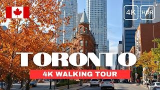 4K Toronto Autumn Walking Tour 🍂🍁 Enjoy Canadas Fall Foliage on a Magical Afternoon Walk 🍂🍁 [upl. by Anerdna673]