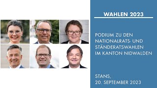 Live aus Stans Podium zu den Wahlen im Kanton Nidwalden [upl. by Tempa8]