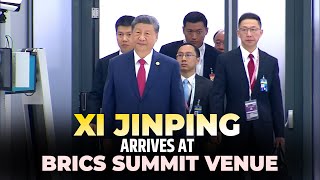 Kazan Russia  BRICS Summit 2024 Chinese President Xi Jinping arrives at Kazan Expo Center Russia [upl. by Anividul82]